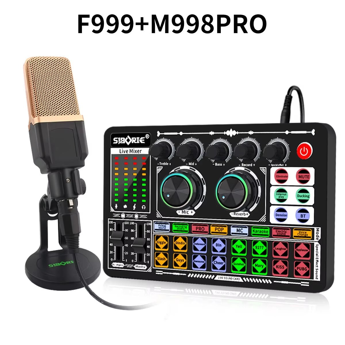 F999 + M998 Sound Card Microphone Set – Dami3C.com