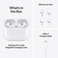 AirPods Pro (2nd generation) with MagSafe Case (USB-C) Bluetooth  (White, True Wireless) With One Year Warranty