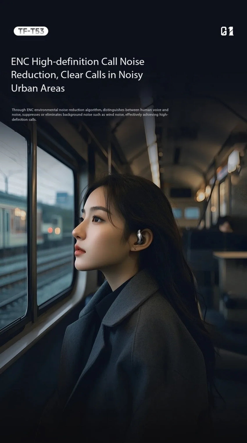 AI Translation Intelligent Open Earphone OWS Bluetooth 6.0 Ultra Long Battery Life ENC Noise Cancelling Sports Office Earphones