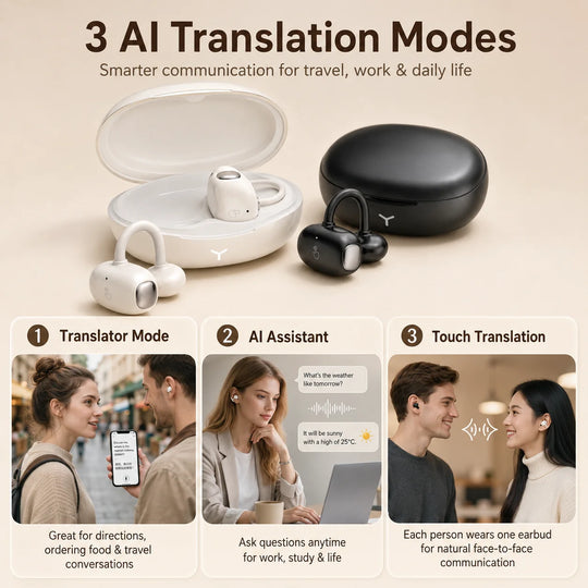 H22 AI Translation Open-Ear Earbud